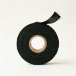 Black woven cloth wiring harness tape roll for automotive and industrial cable bundling