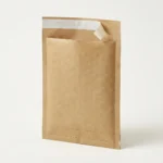 Kraft paper bubble mailer bag with self-seal adhesive strip and tear opening — padded mailing envelope for e-commerce direct-to-consumer shipping