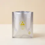 Silver aluminum foil flat bag three-side seal for individual electronic component packaging