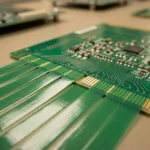 Green PET tape applied to PCB gold fingers for lead-free reflow soldering masking