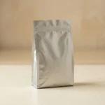 Silver aluminum foil heat-seal bag with flat heat-pressed seam for electronics and moisture-sensitive component packaging