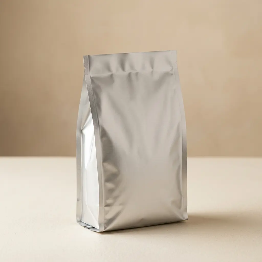 Silver metallized aluminum-plated foil bag for electronics and industrial packaging