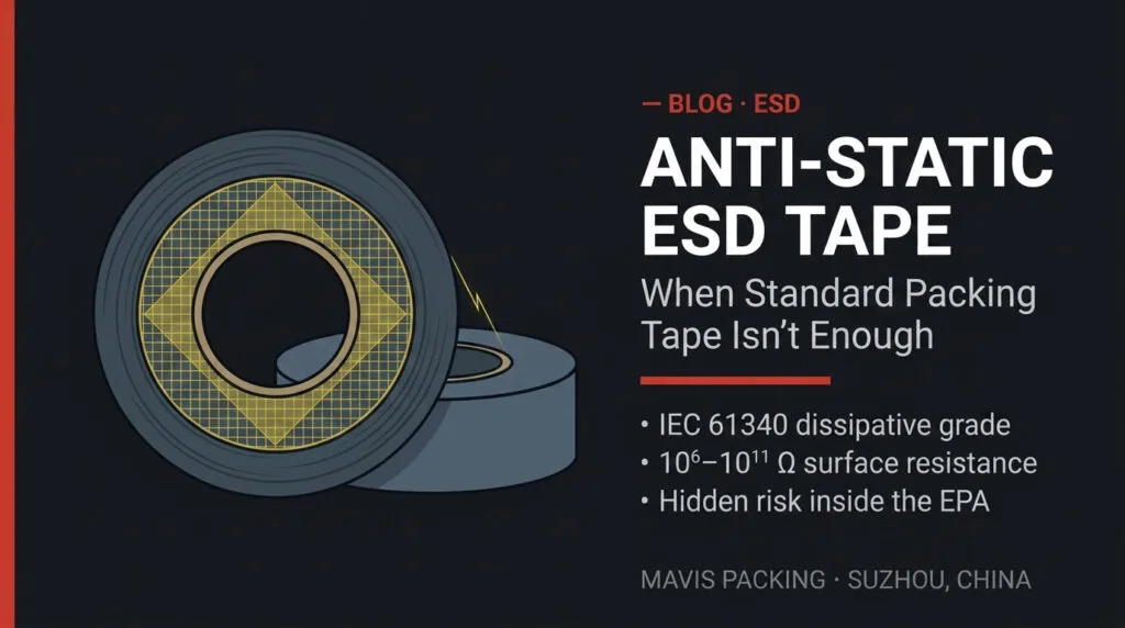 Anti-static / ESD Tape: When Standard Packing Tape Isn’t Enough