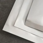 Heat-sealed corner of an ESD aluminum foil bag, close-up