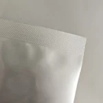 Top heat seal of an ESD aluminum foil bag, close-up